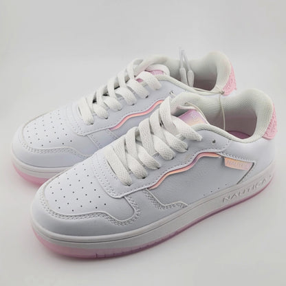 Tennis Nautica blanco con rosados