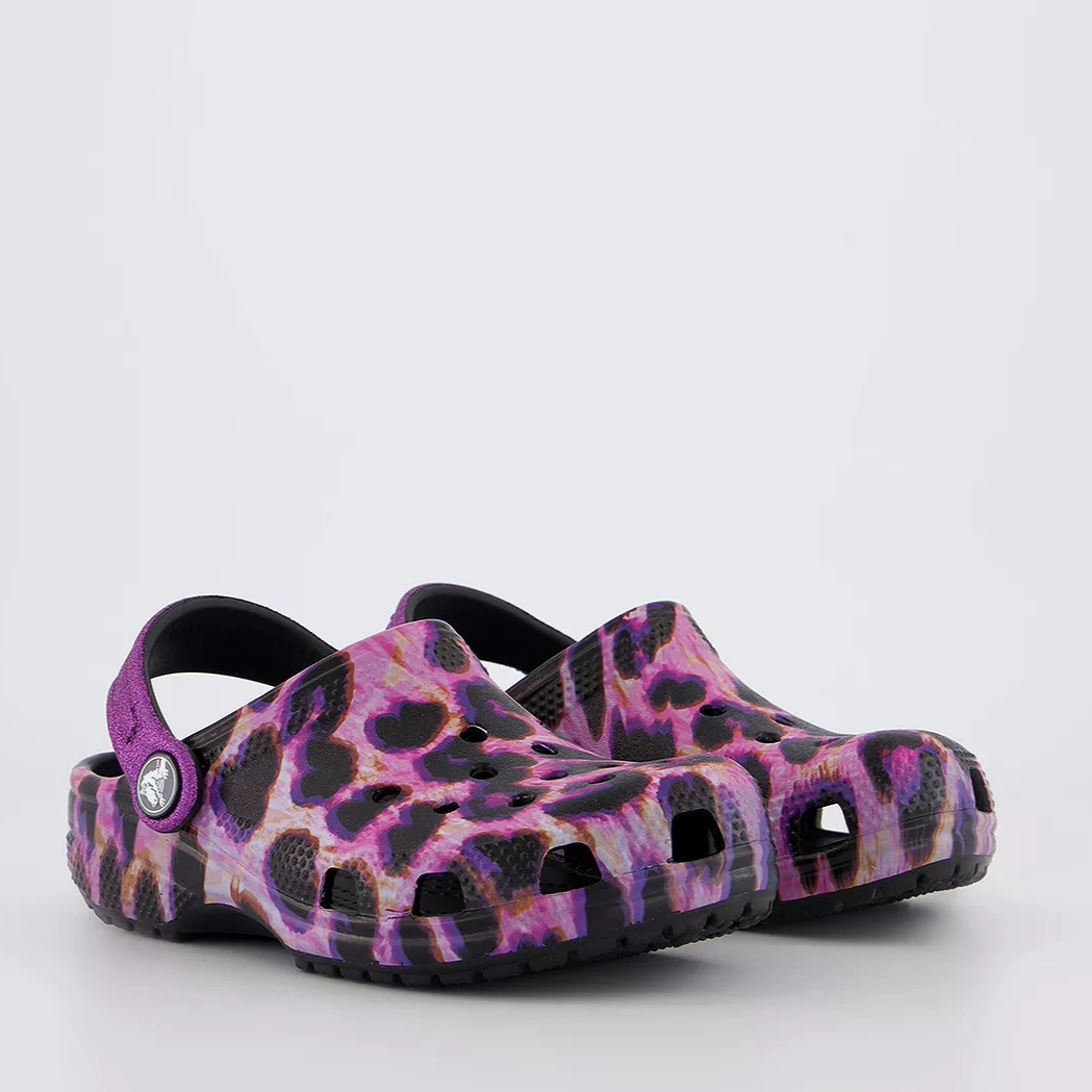 Crocs Lila tigreadas