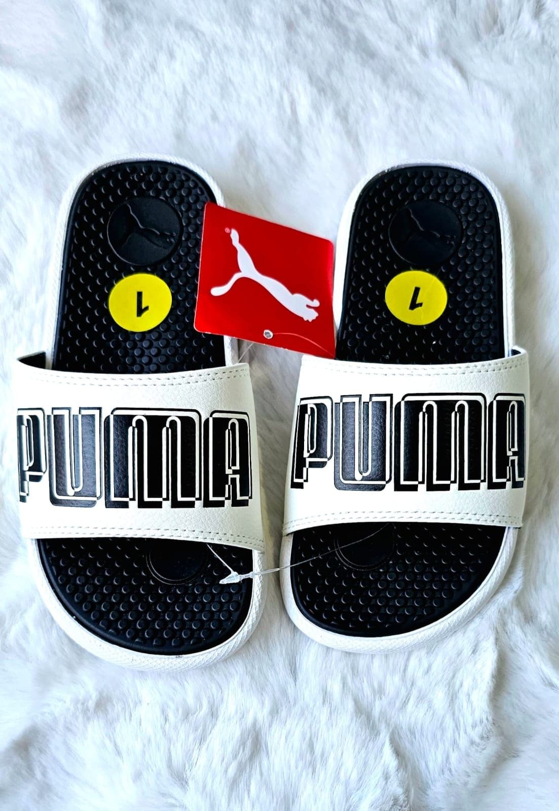 Chinelas Puma Blancas/negras