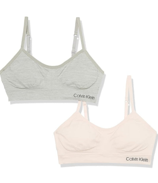 Set 2 corpiños Calvin Klein gris y beige