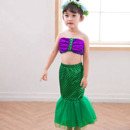 Disfraz sirena verde con morado