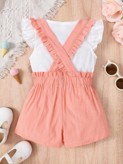 Pink ice cream short blouse